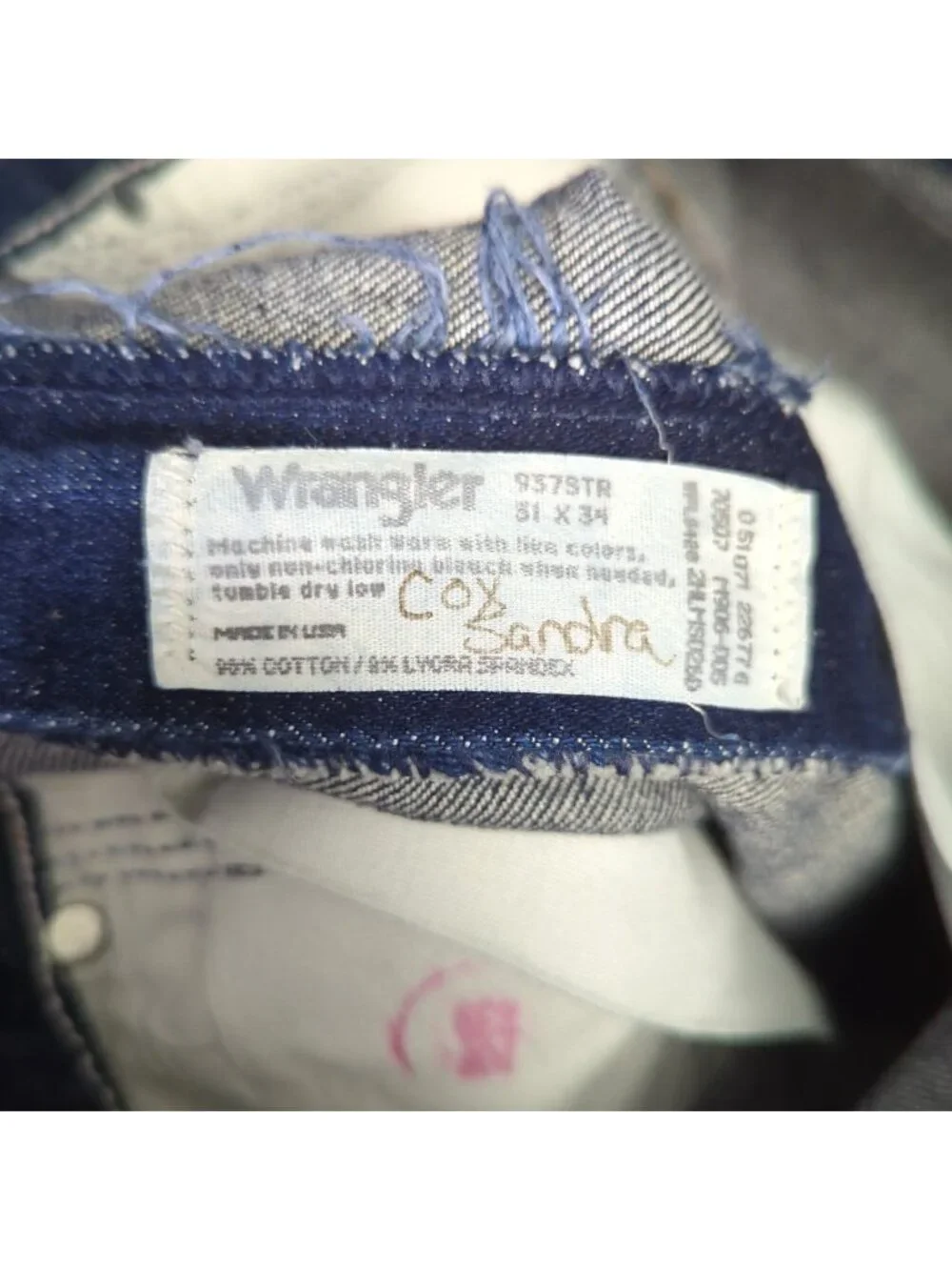 Wrangler VTG USA Jeans Men's 31x34 Fits 29x33 Blue 937STR Slim Fit Cowboy Rodeo